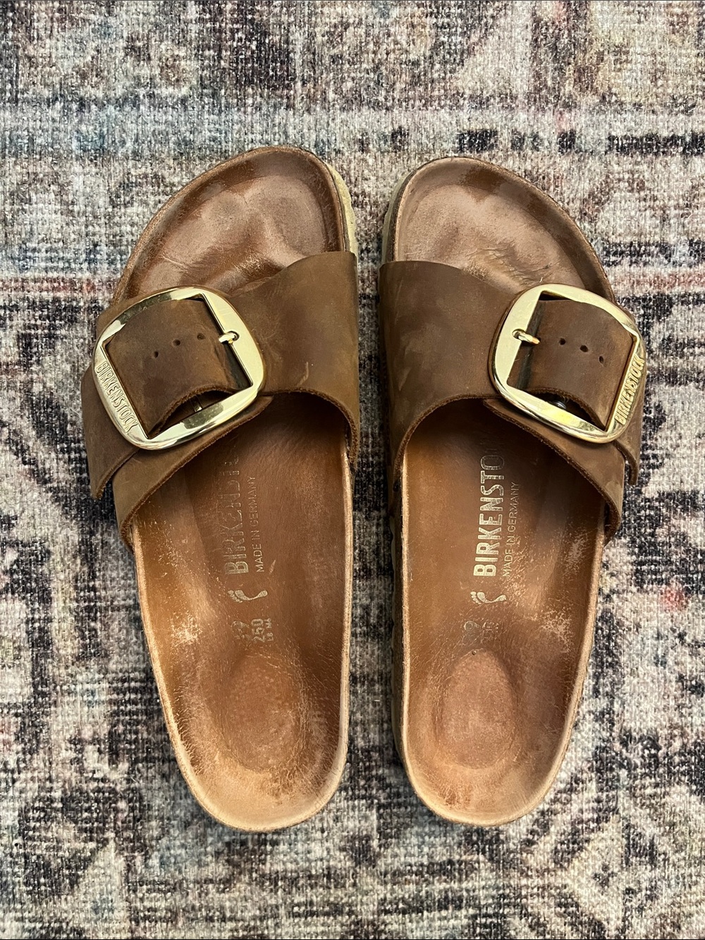 Birkenstock Madrid Brown Leather Buckle Sandals